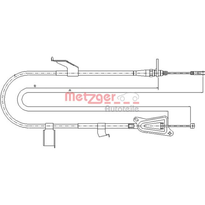 Metzger 17.0336 Seilzug, Feststellbremse Metzger 17.0336 Seilzug, Feststellbremse