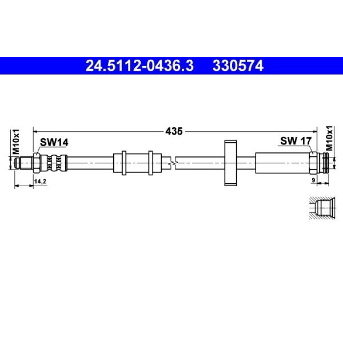 ATE 24.5112-0436.3 Bremsschlauch