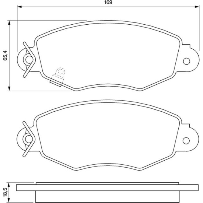 BOSCH 0 986 424 691 Bremsbelagsatz, Scheibenbremse