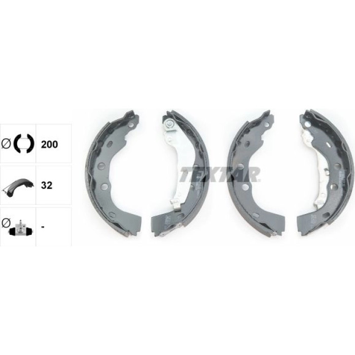 Textar 91074800 Bremsbackensatz Textar 91074800 Bremsbackensatz