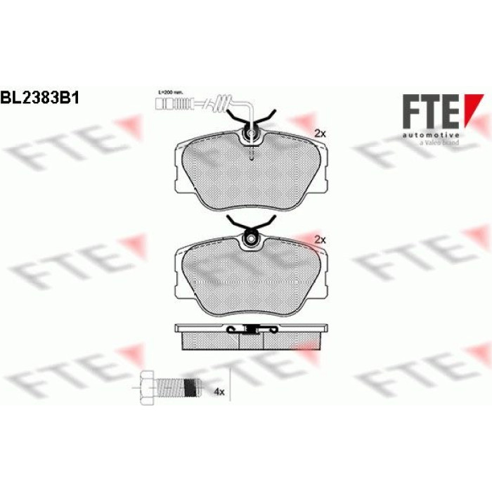 FTE 9010716 Bremsbelagsatz, Scheibenbremse FTE 9010716 Bremsbelagsatz, Scheibenbremse