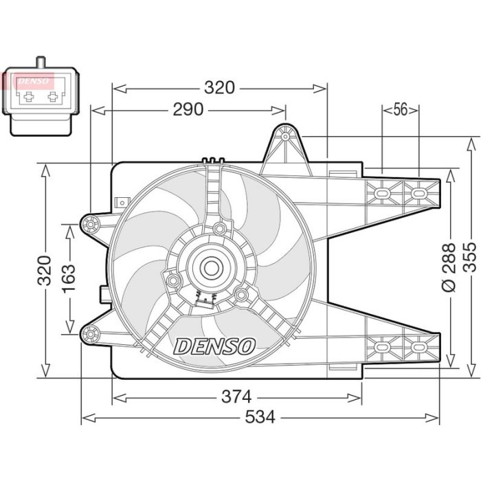 Denso DER09080 Lüfter, Motorkühlung Denso DER09080 Lüfter, Motorkühlung
