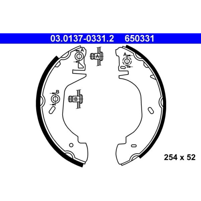 ATE 03.0137-0331.2 Bremsbackensatz
