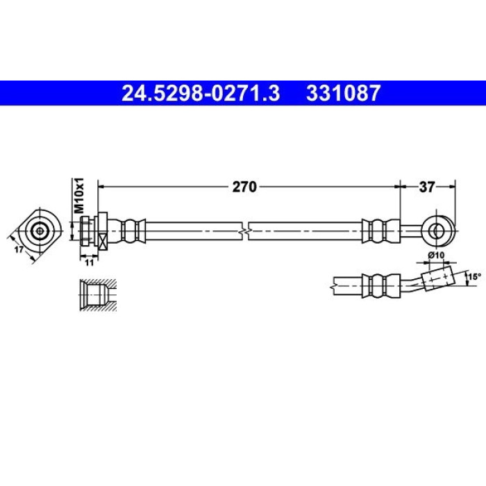 ATE 24.5298-0271.3 Bremsschlauch ATE 24.5298-0271.3 Bremsschlauch