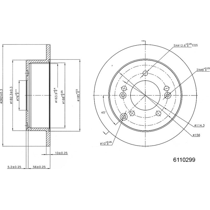 Metzger 6110299 Bremsscheibe