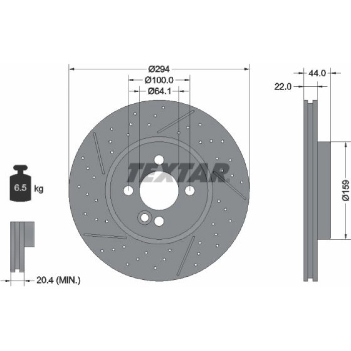 Textar 92196703 Bremsscheibe PRO