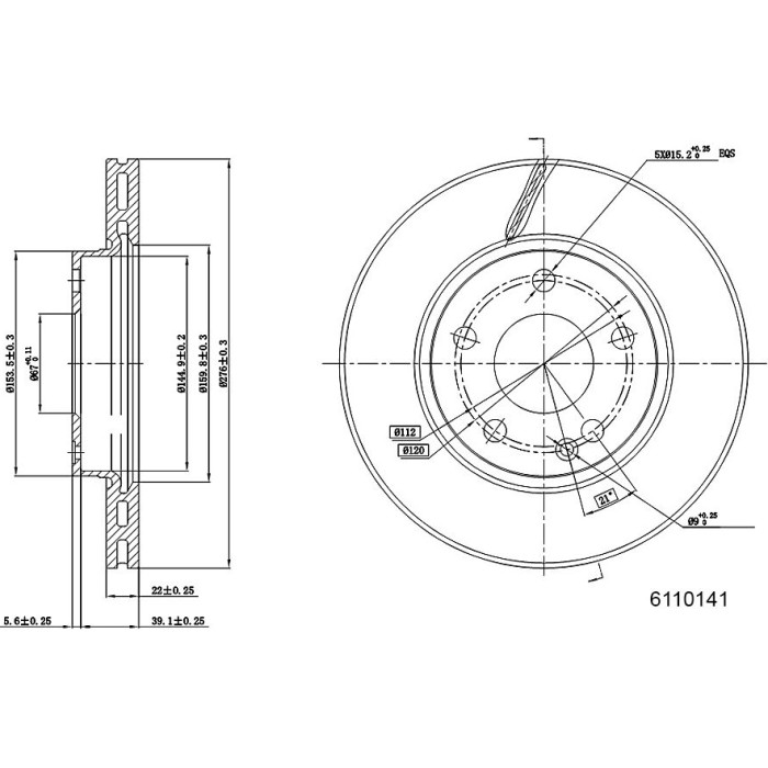 Bremsscheibe 6110141