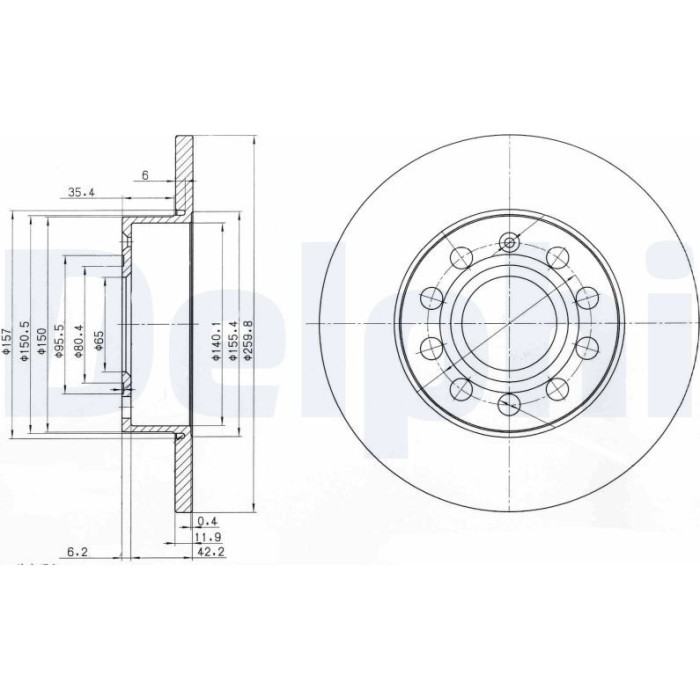 Delphi BG3890 Bremsscheibe Delphi BG3890 Bremsscheibe