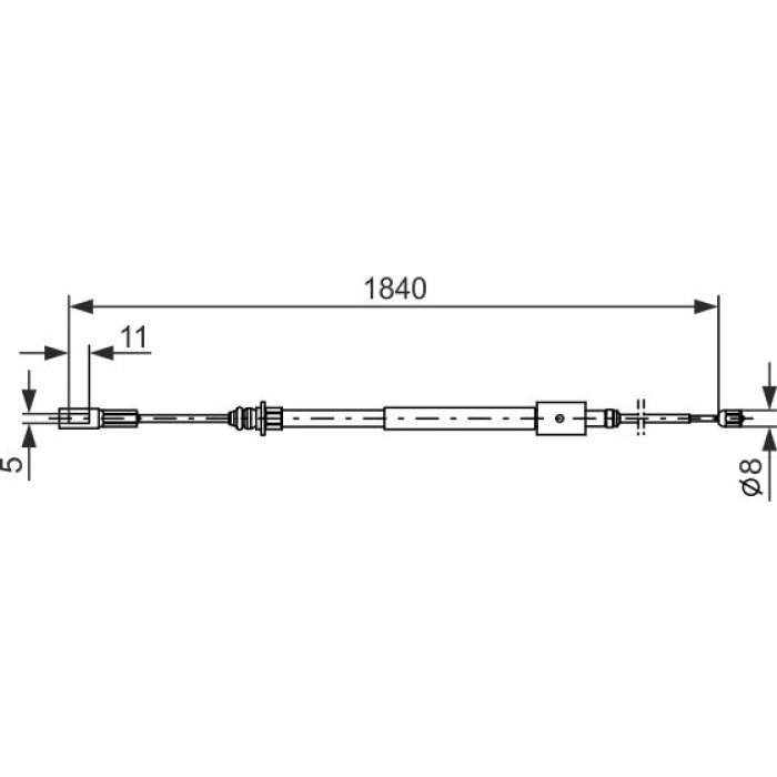 BOSCH 1 987 477 712 Seilzug, Feststellbremse