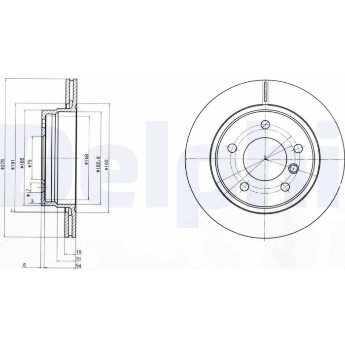 Delphi BG3041C Bremsscheibe
