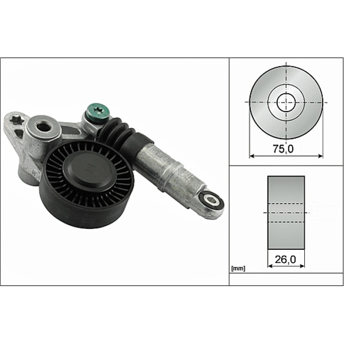 INA 534 0356 10 Spannarm, Keilrippenriemen INA 534 0356 10 Spannarm, Keilrippenriemen