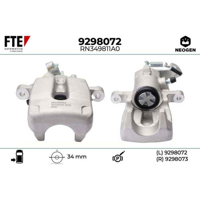 FTE 9298072 Bremssattel NEOGEN FTE 9298072 Bremssattel NEOGEN