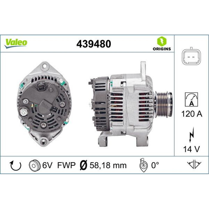 Valeo 439480 Generator ORIGINS - NEW O.E. TECHNOLOGIE Valeo 439480 Generator ORIGINS - NEW O.E. TECHNOLOGIE