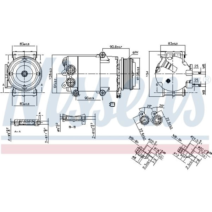 Nissens 890216 Kompressor, Klimaanlage FIRST FIT Nissens 890216 Kompressor, Klimaanlage FIRST FIT