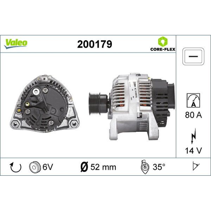 Valeo 200179 Generator CORE-FLEX Valeo 200179 Generator CORE-FLEX
