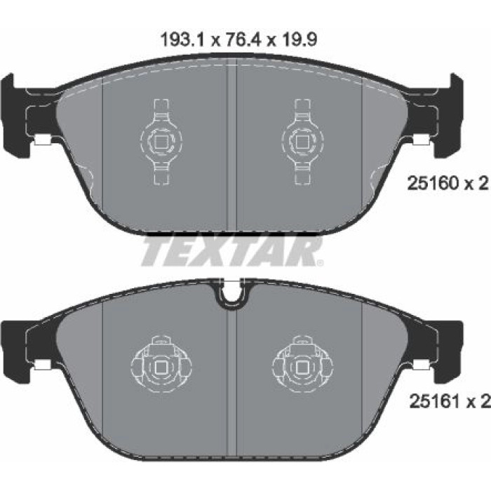 Textar 2516002 Bremsbelagsatz, Scheibenbremse Q+