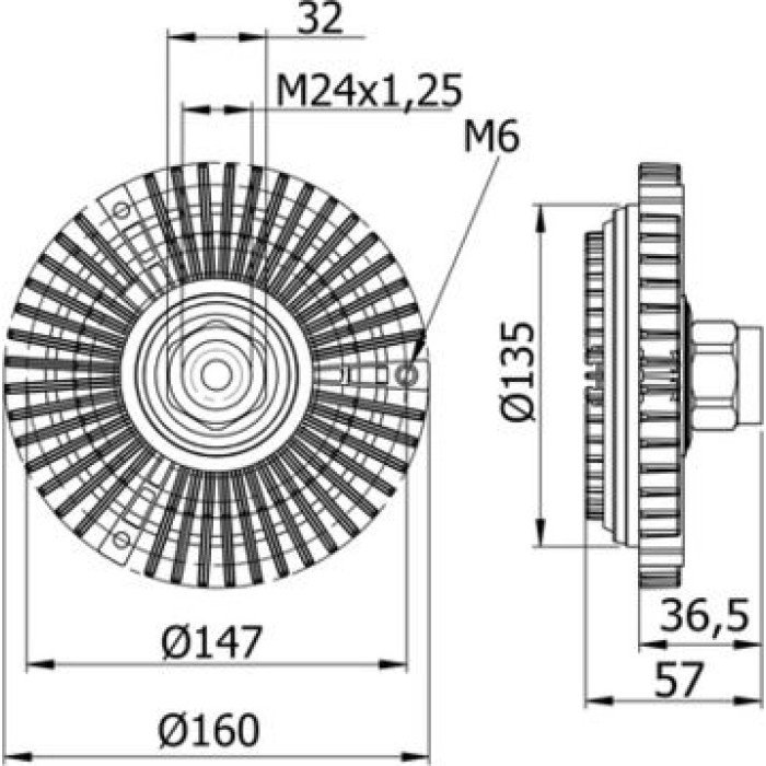 Mahle CFC 58 000S Kupplung, Kühlerlüfter BEHR