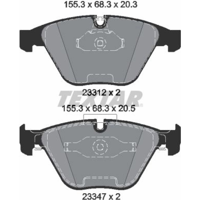 Textar 2331281 Bremsbelagsatz, Scheibenbremse epad Textar 2331281 Bremsbelagsatz, Scheibenbremse epad