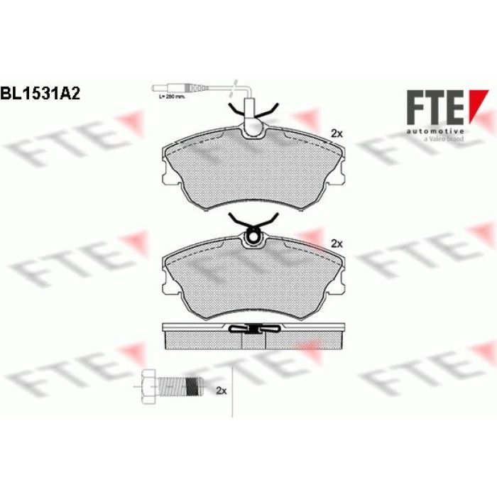 FTE 9010236 Bremsbelagsatz, Scheibenbremse