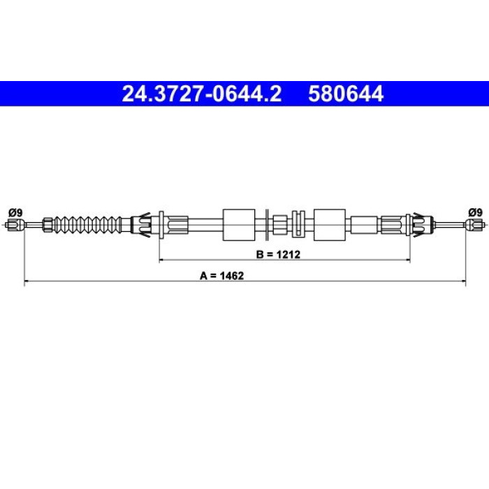 ATE 24.3727-0644.2 Seilzug, Feststellbremse