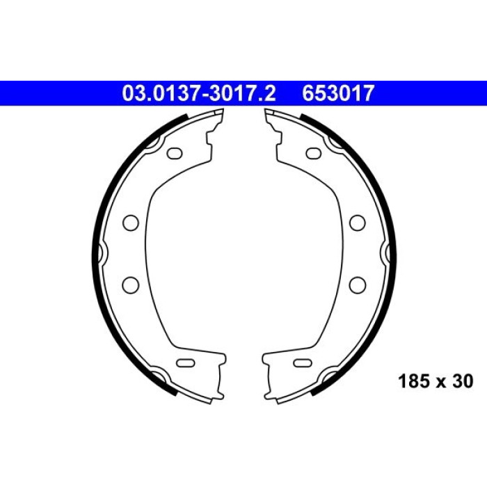 ATE 03.0137-3017.2 Bremsbackensatz, Feststellbremse