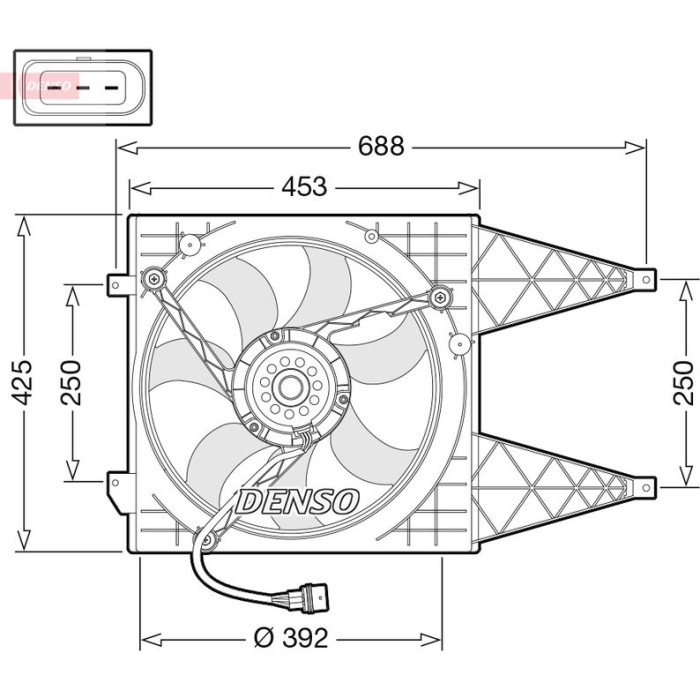 Denso DER32015 Lüfter, Motorkühlung Denso DER32015 Lüfter, Motorkühlung