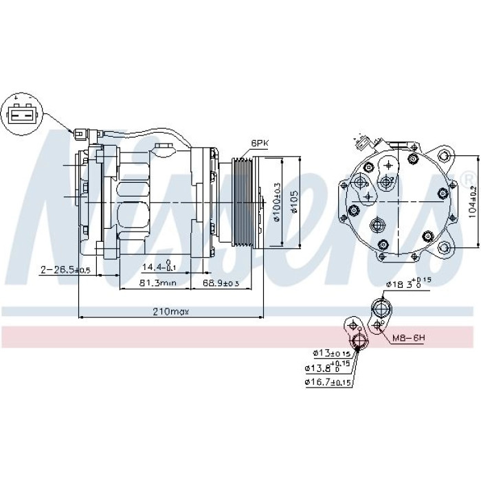 Nissens 89088 Kompressor, Klimaanlage FIRST FIT Nissens 89088 Kompressor, Klimaanlage FIRST FIT