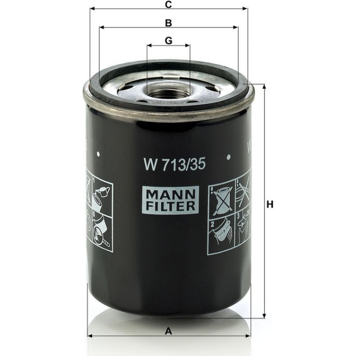 Mann-Filter W 713/35 Ölfilter Mann-Filter W 713/35 Ölfilter