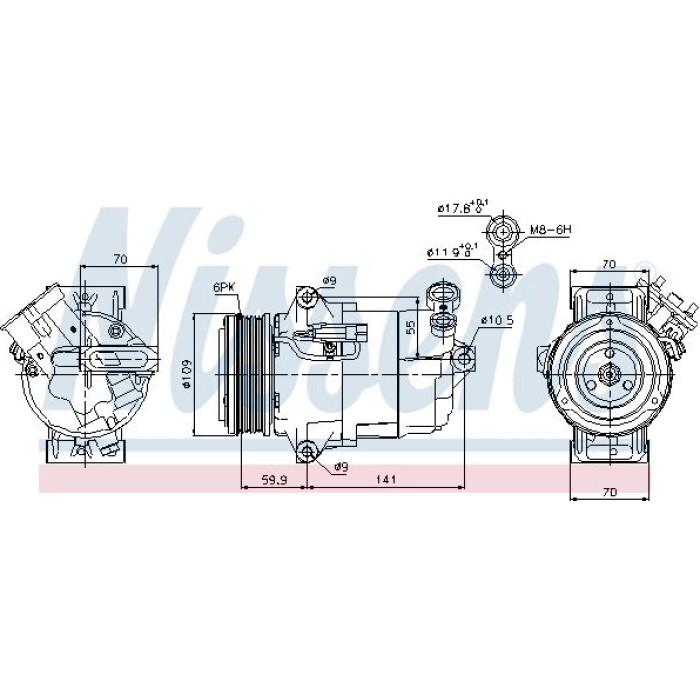Nissens 89041 Kompressor, Klimaanlage FIRST FIT Nissens 89041 Kompressor, Klimaanlage FIRST FIT