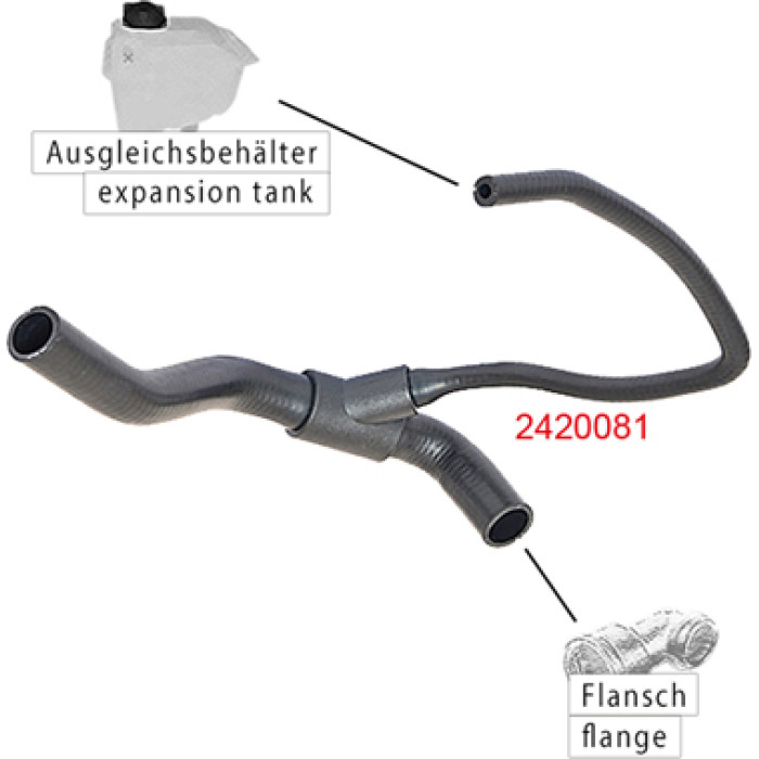 Metzger 2420081 Kühlerschlauch Metzger 2420081 Kühlerschlauch