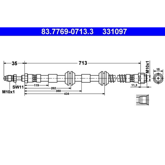 ATE 83.7769-0713.3 Bremsschlauch ATE 83.7769-0713.3 Bremsschlauch