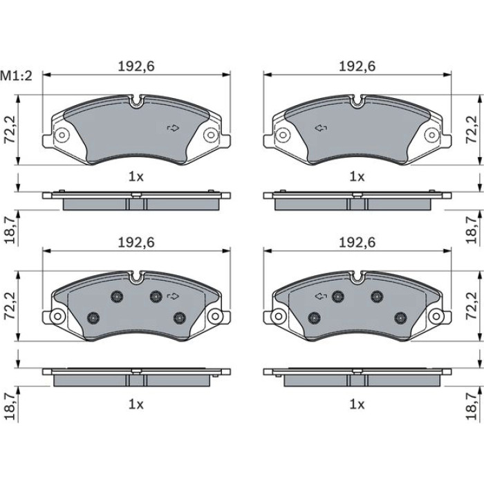 BOSCH 0 986 494 980 Bremsbelagsatz, Scheibenbremse