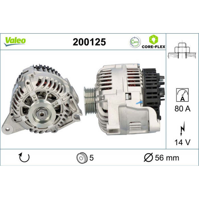 Valeo 200125 Generator CORE-FLEX
