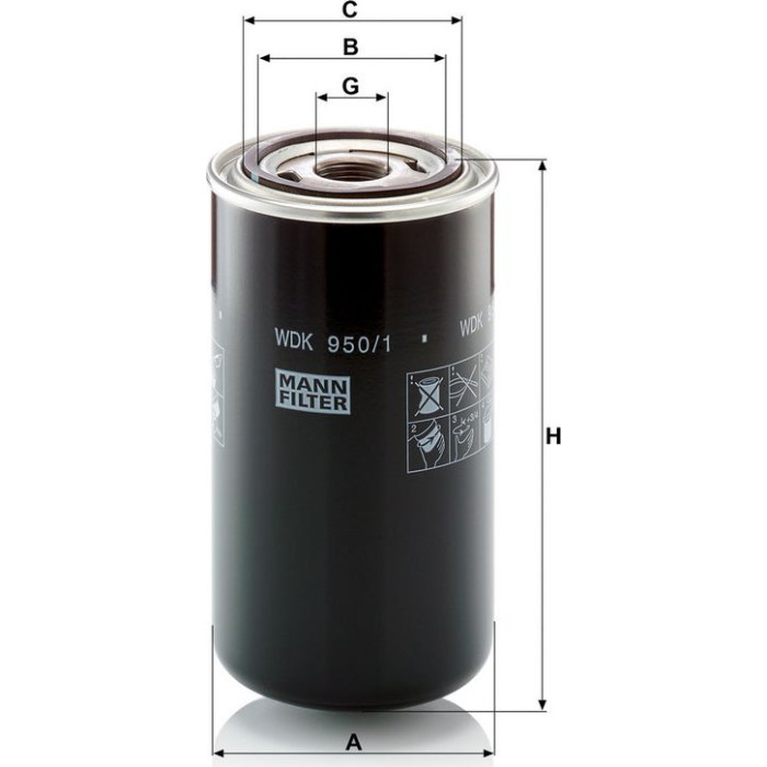 Mann-Filter WDK 950/1 Kraftstofffilter