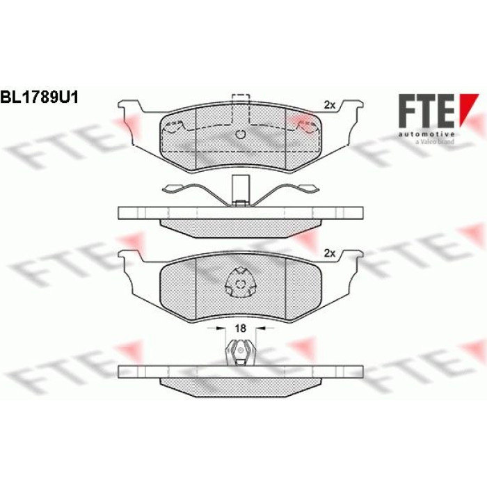 FTE 9010360 Bremsbelagsatz, Scheibenbremse FTE 9010360 Bremsbelagsatz, Scheibenbremse