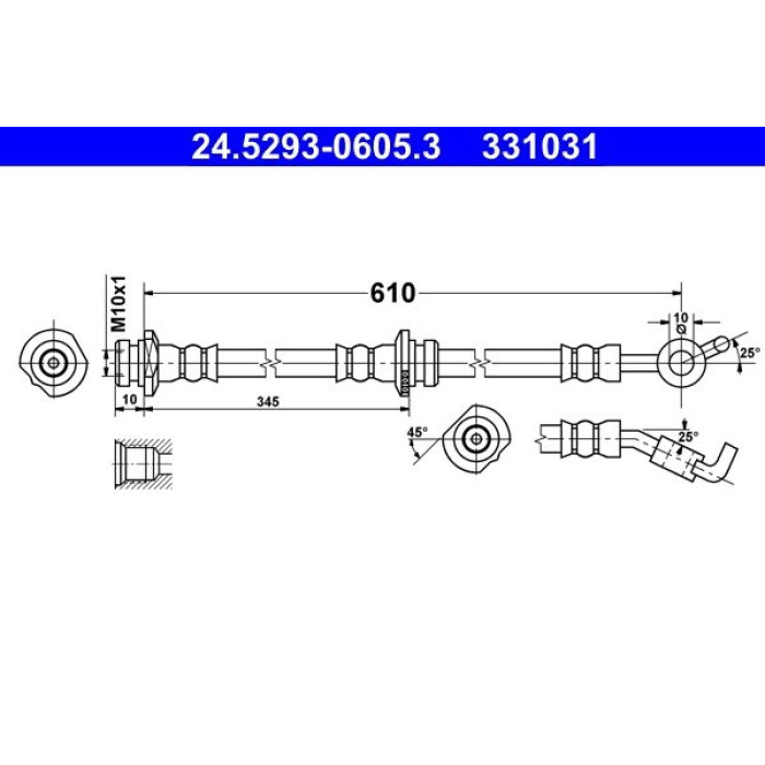 ATE 24.5293-0605.3 Bremsschlauch ATE 24.5293-0605.3 Bremsschlauch