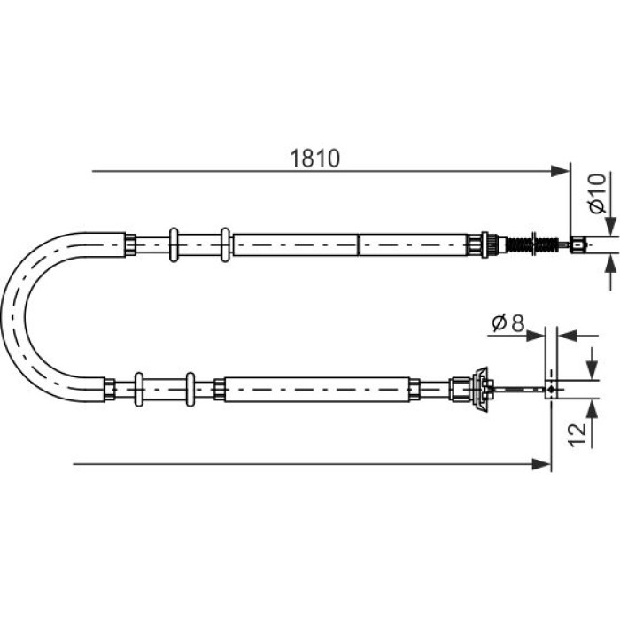 BOSCH 1 987 477 723 Seilzug, Feststellbremse BOSCH 1 987 477 723 Seilzug, Feststellbremse