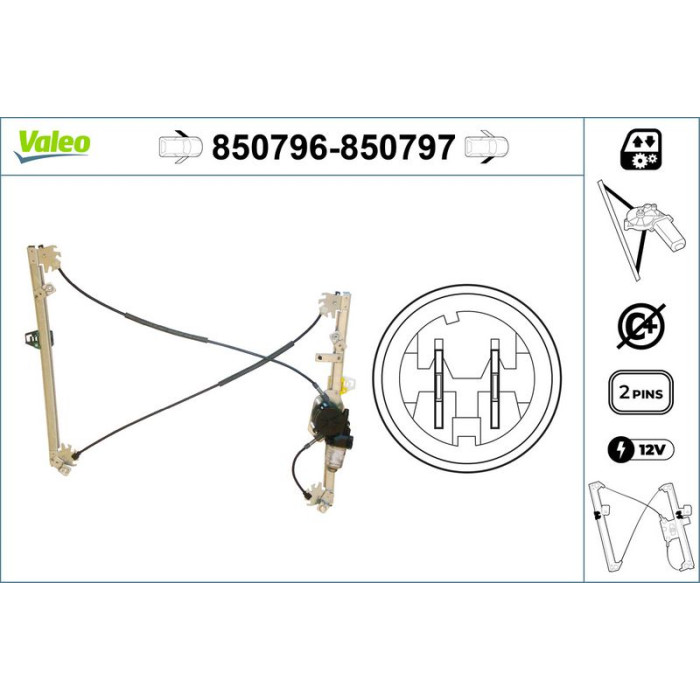 Valeo 850796 Fensterheber Valeo 850796 Fensterheber