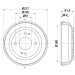 Hella | Bremstrommel | 8DT 355 302-051 Hella | Bremstrommel | 8DT 355 302-051