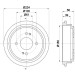 Hella | Bremstrommel | 8DT 355 300-711