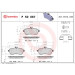 Brembo | Bremsbelagsatz, Scheibenbremse | P 50 067 Brembo | Bremsbelagsatz, Scheibenbremse | P 50 067
