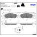 Delphi Bremsbelagsatz, Scheibenbremse LP1919