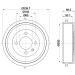 Hella | Bremstrommel | 8DT 355 301-571 Hella | Bremstrommel | 8DT 355 301-571