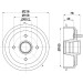 Hella | Bremstrommel | 8DT 355 300-161