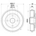 Hella | Bremstrommel | 8DT 355 301-031 Hella | Bremstrommel | 8DT 355 301-031