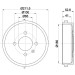Hella | Bremstrommel | 8DT 355 301-561 Hella | Bremstrommel | 8DT 355 301-561