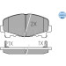 025 247 6616 Bremsbelagsatz, Scheibenbremse MEYLE-ORIGINAL: True to OE.