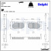 Delphi | Bremsbelagsatz, Scheibenbremse | LP696 Delphi | Bremsbelagsatz, Scheibenbremse | LP696