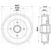 Hella | Bremstrommel | 8DT 355 300-481