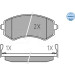 Meyle | Bremsbelagsatz, Scheibenbremse | 025 235 0216/W Meyle | Bremsbelagsatz, Scheibenbremse | 025 235 0216/W